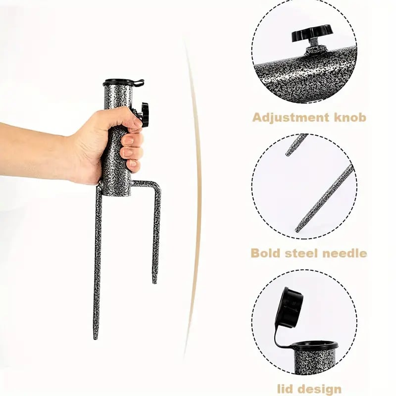 🔥Last Day Promotion 50% OFF🔥Heavy-Duty Adjustable Spiral Ground Anchor Umbrella Holder 💥Buy 2 Free Shipping