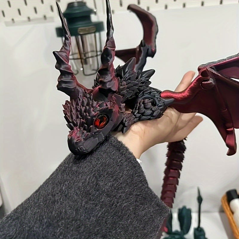 Articulated Winged Dragon – Stunning Flying Dragon Toy with Majestic Horns