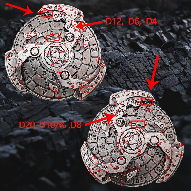 🔥🔥LAST Sale 49% OFF--Dungeons and Dragons Metal Dice Spinner（BUY 2 FREE SHIPPING)