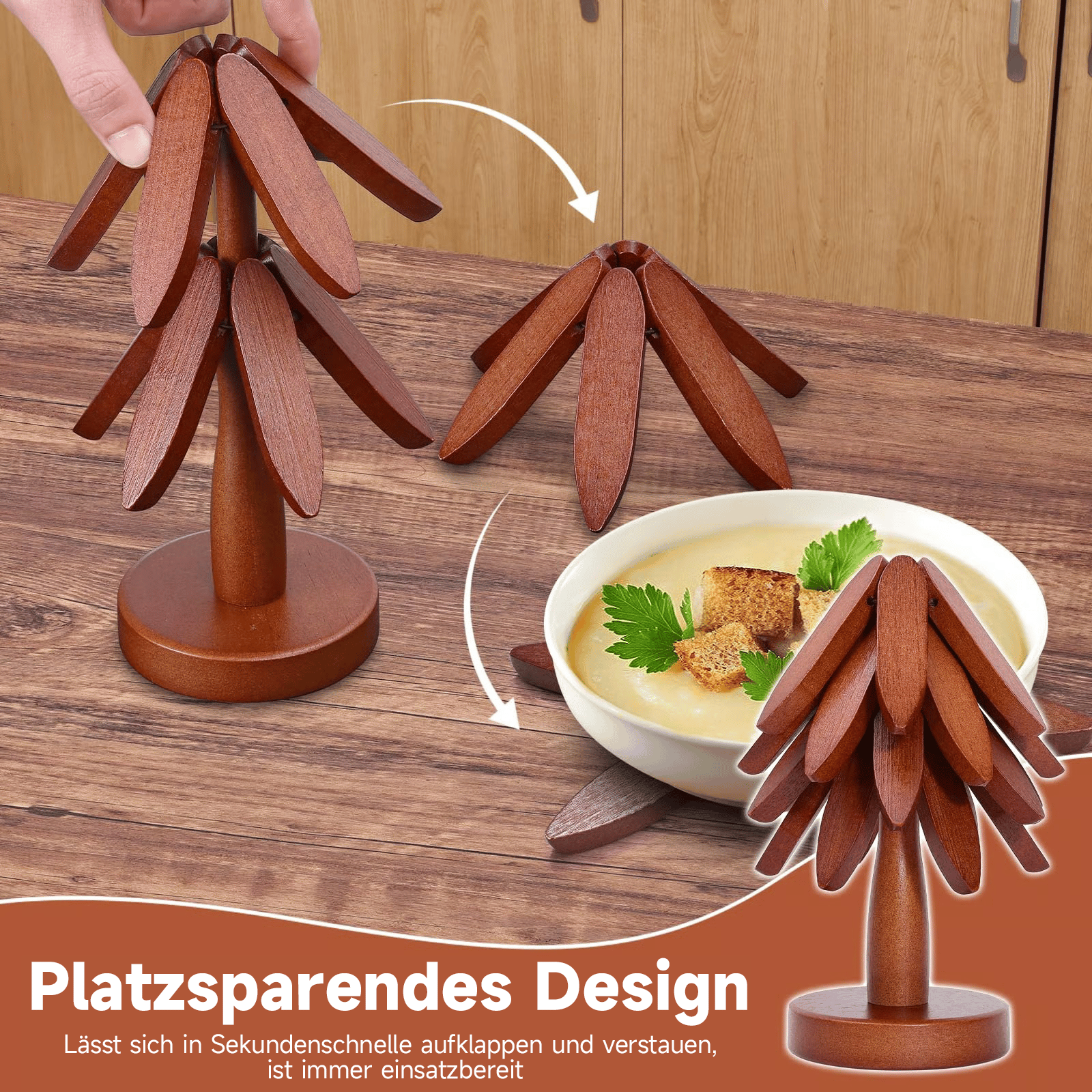 🔥Letzter Tag Verkauf 49% Rabatt✨Natürlicher Holztisch in natürlicher Holzbeständig gegen Premium -Hitze für heiße Gerichte