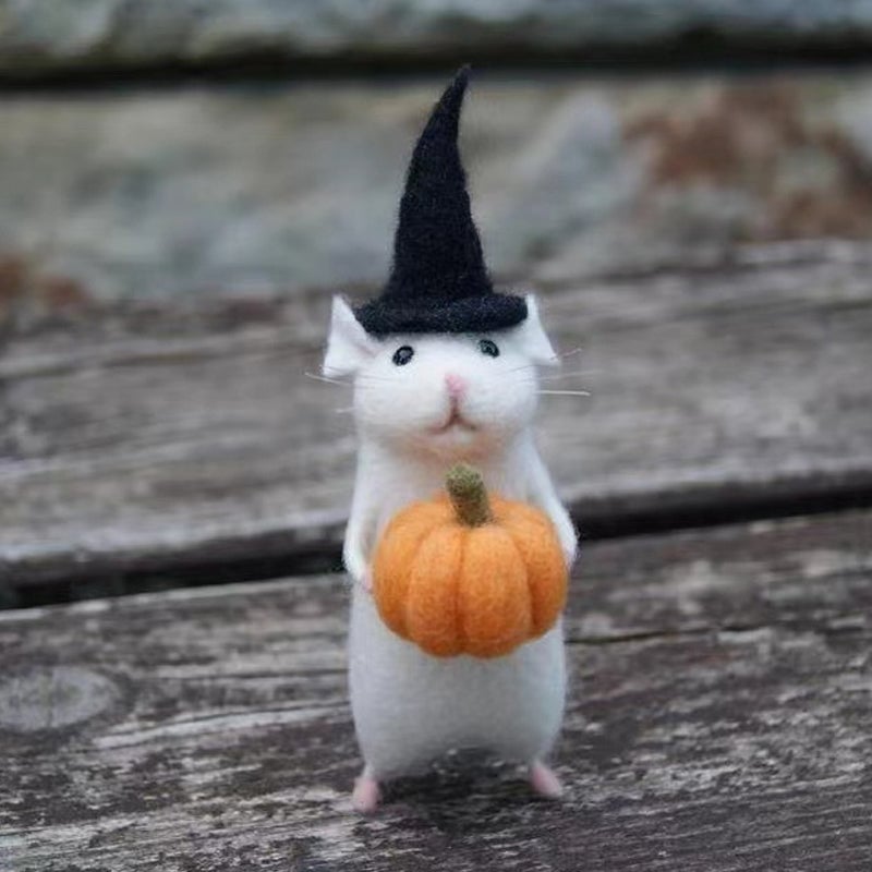 🎃Halloween Hot Sale 49% OFF🔥Handmade Halloween Mouse With A Pumpkin🐭