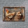 Vintage Chicken & Fresh Eggs Metal Sign