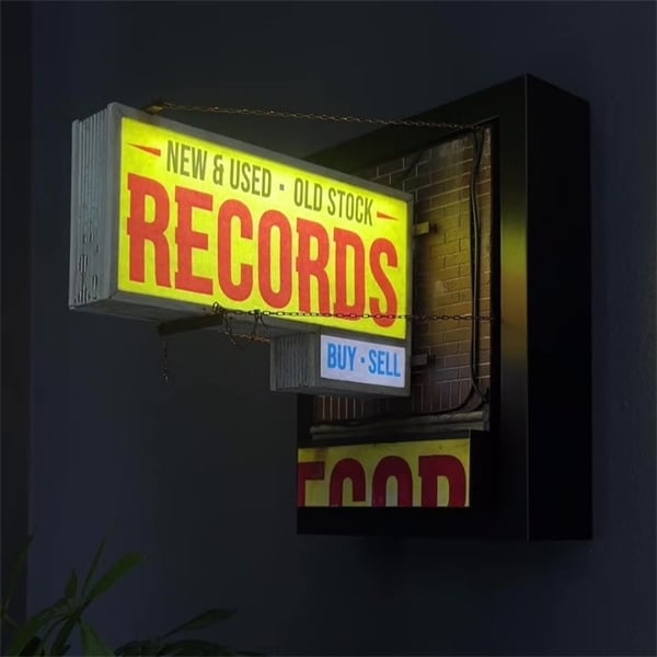 🎁TikTok Last Day Sale - 70% OFF🔥Record Store Retro Wall Light - Record Collector Gift✨3-Year Warranty
