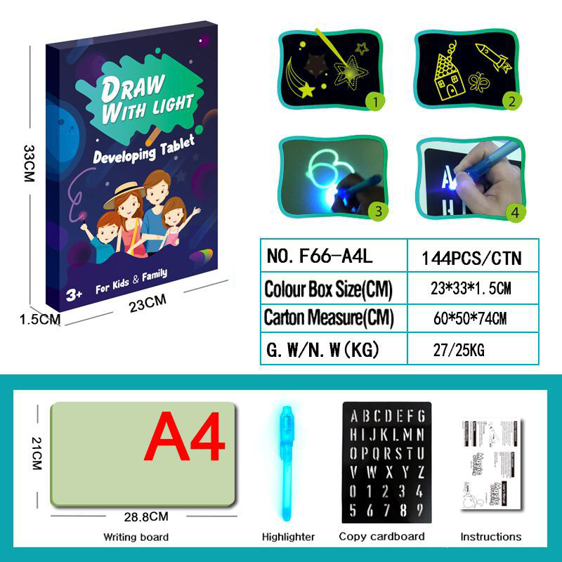 🎁2024 Hot Sale🎁Magic LED Light Drawing Pad - Release the Creativity of Children!