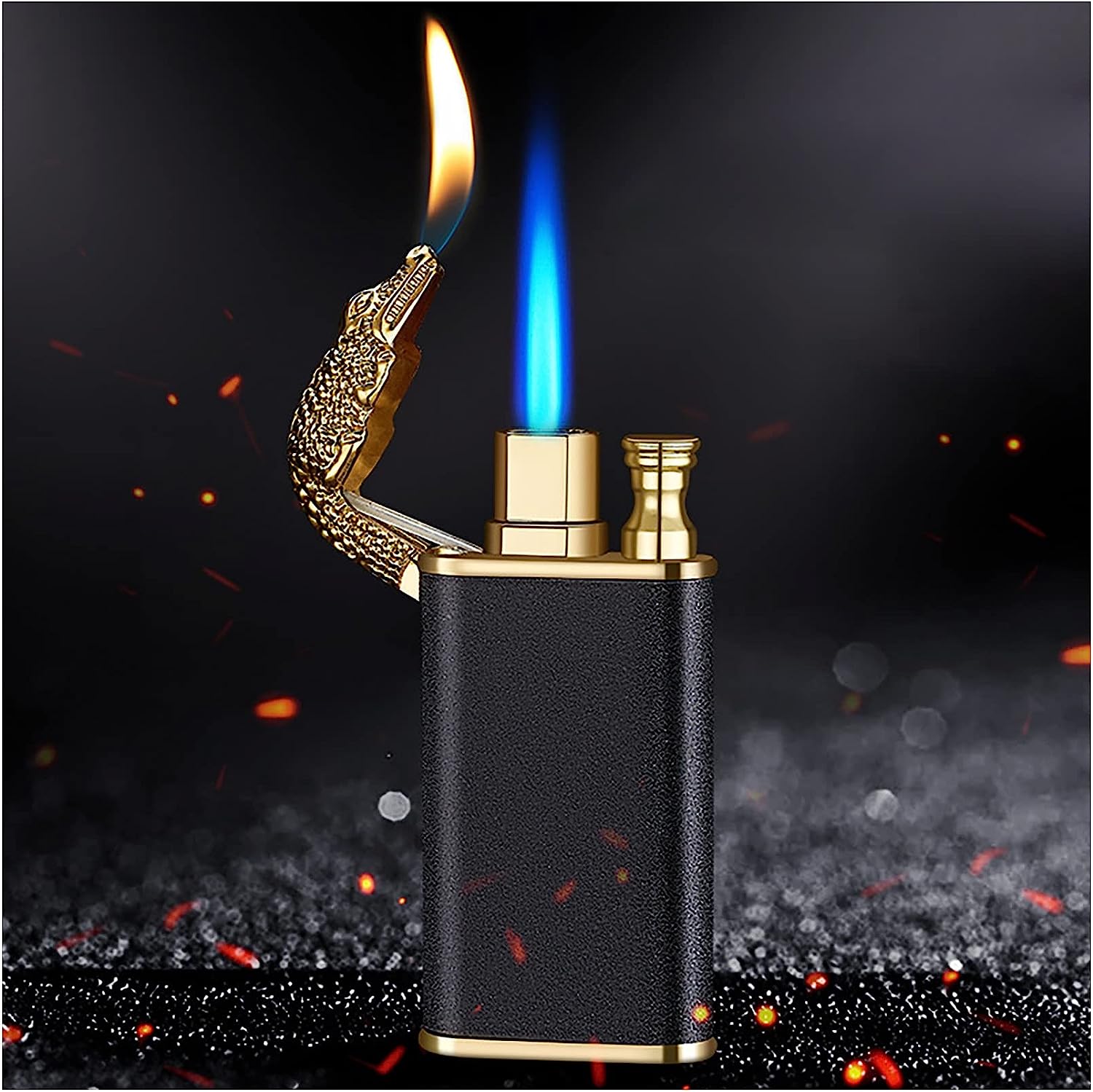 🔥Limited Time Sale 48% OFF🎉Double Fire Windproof Croc Lighter Torch-Buy 2 Get Free Shipping
