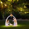 Warm White LED Holy Family Yard Decoration