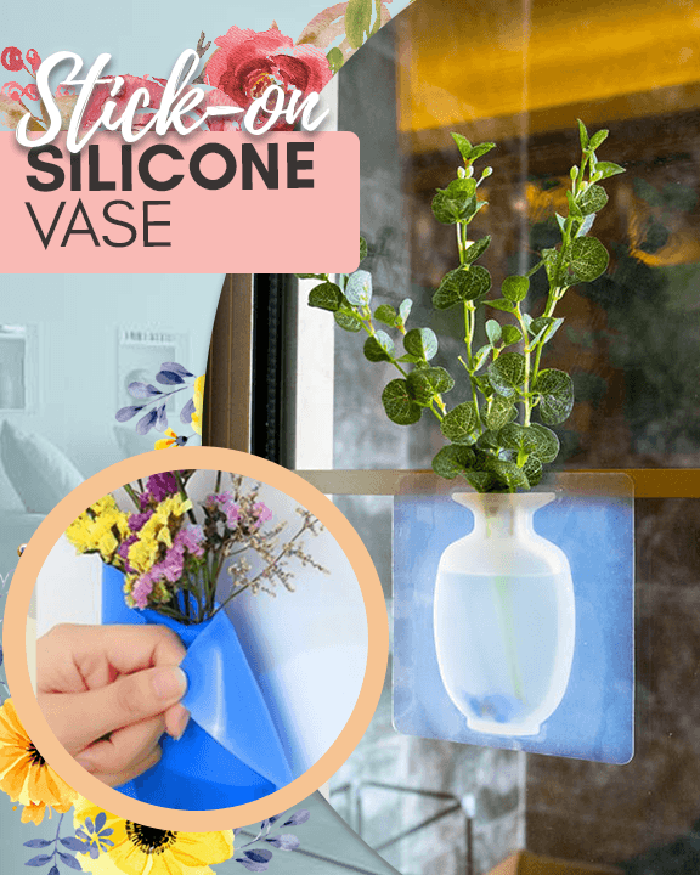 (Mother's Day Pre Sale- 50% OFF) Stick-on Silicone Vase