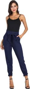 GRACE KARIN Womens Casual High Waist Pencil Pants with Bow-Knot Pockets for Work