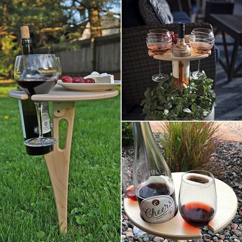 (🔥Last Day Promotion-60%OFF)🍷Outdoor Folding Wine Table(Buy 2 get 1 Free & Free shipping)