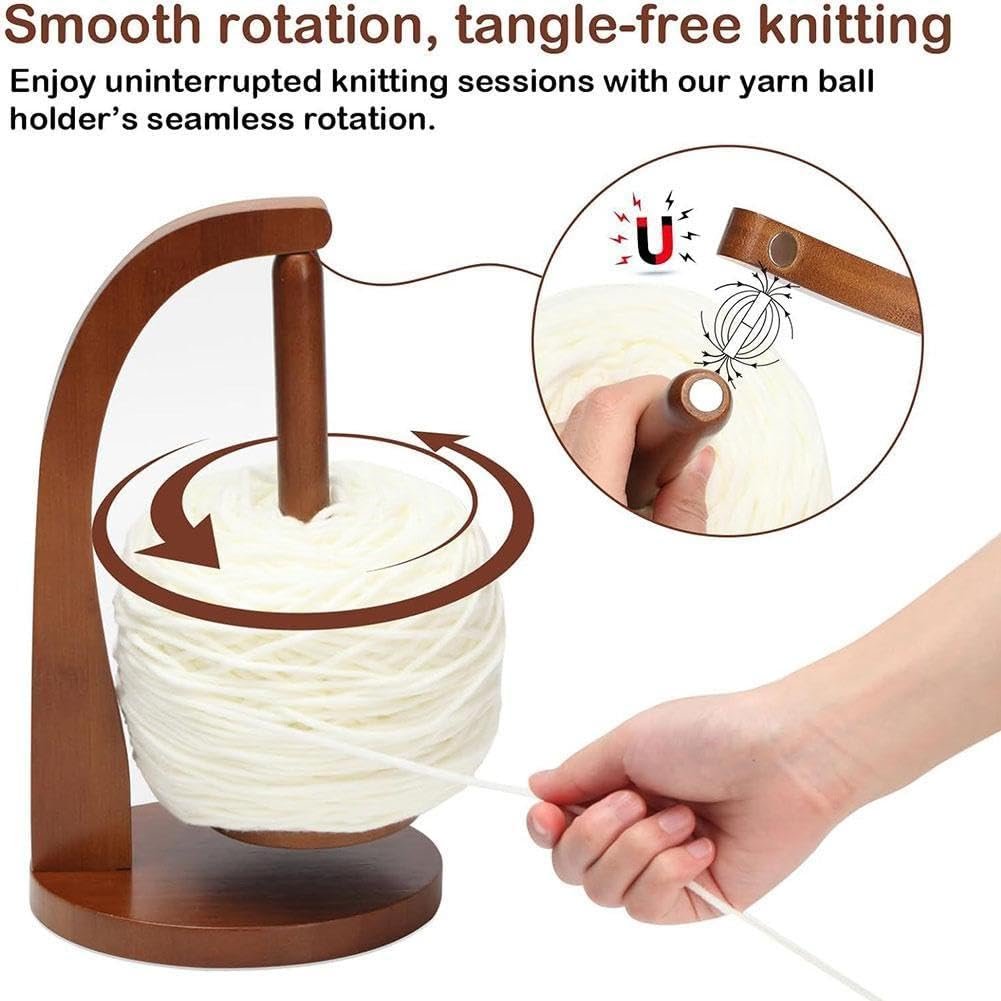 (🌲EARLY CHRISTMAS SALE - 49% OFF) Magnetic Wooden Yarn Holder for Crocheting, BUY 2 FREE SHIPPING