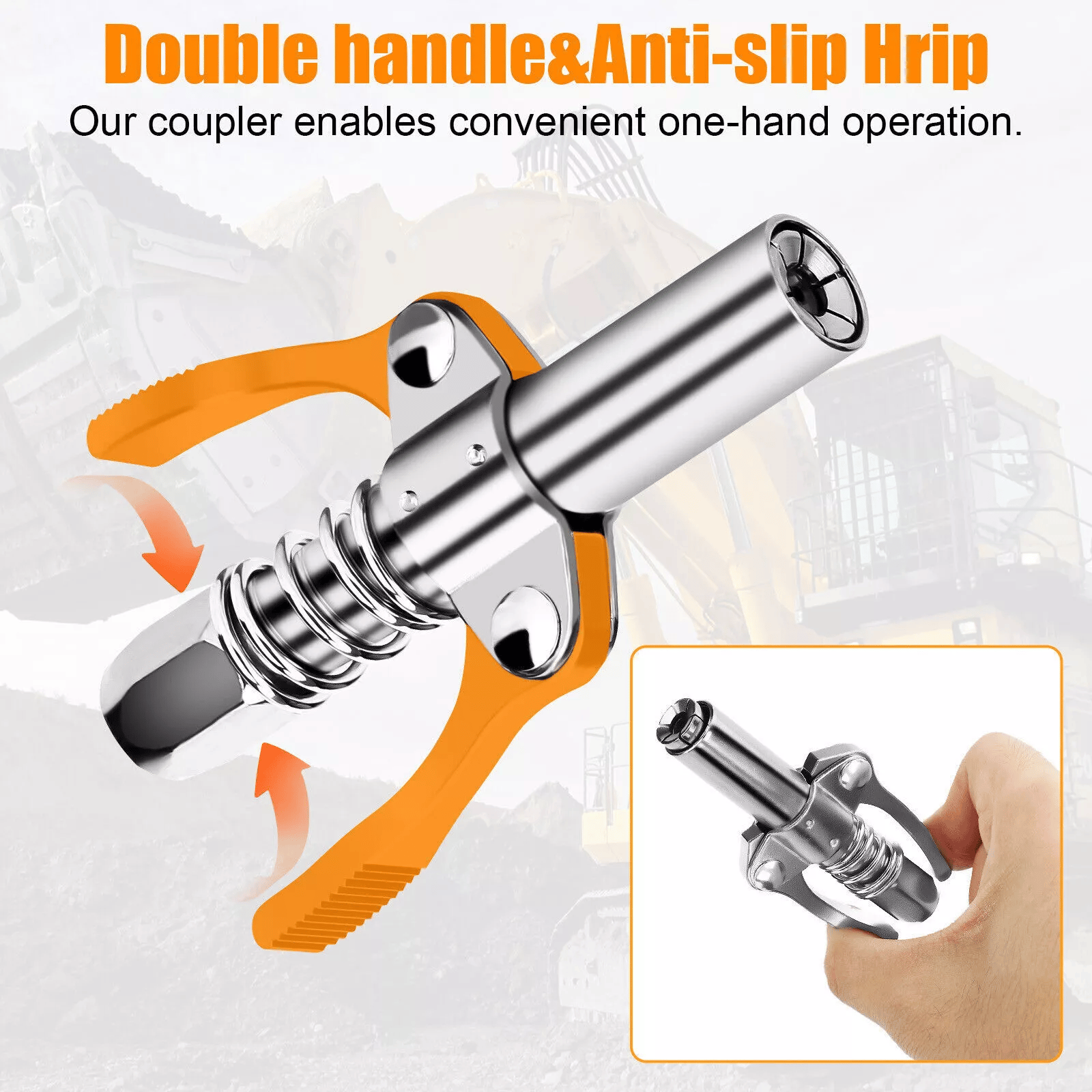 🍂TikTok Fall Mega Sale🎉Double Handle High Pressure Quick Release Grease Coupler