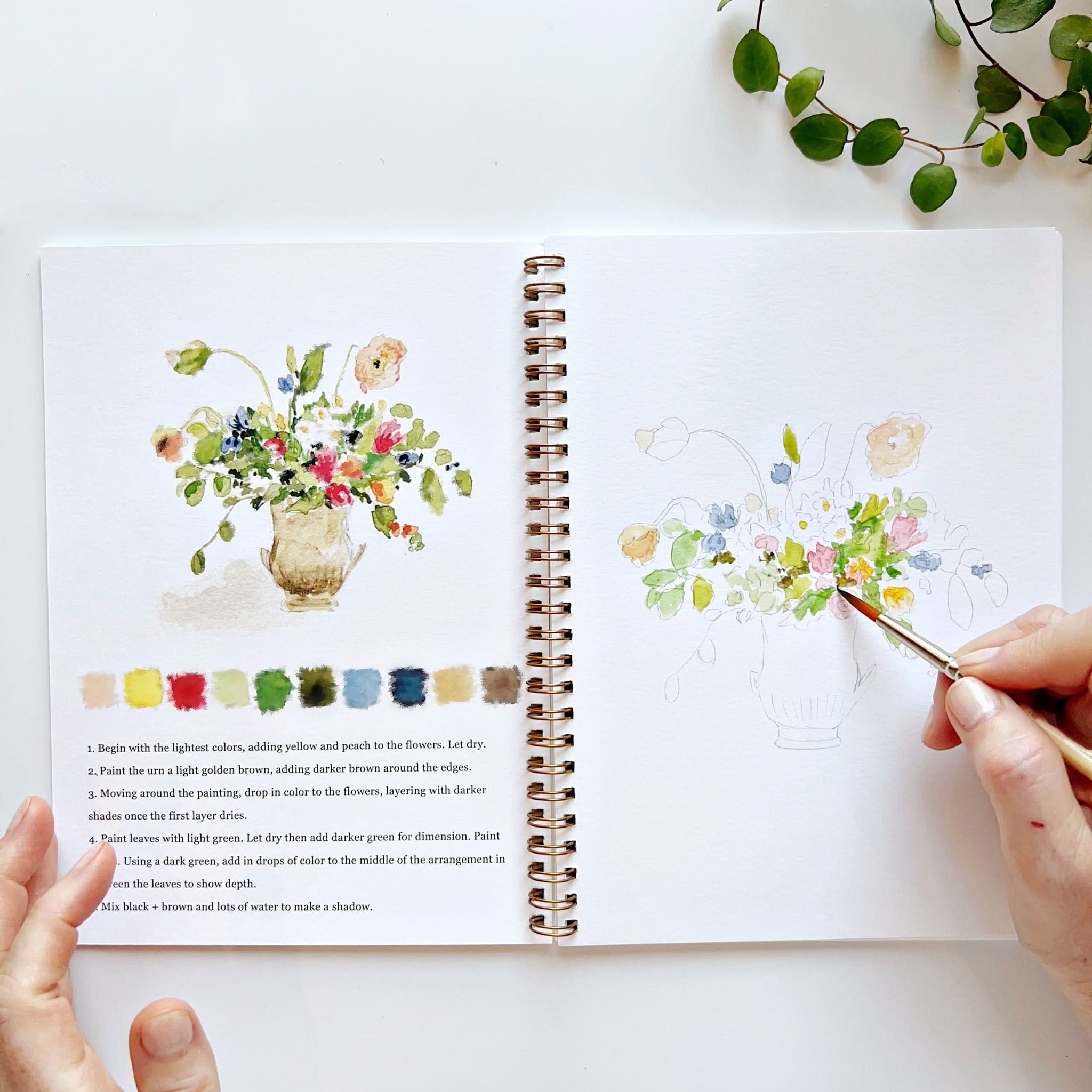🌸Bouquets Watercolor Workbook