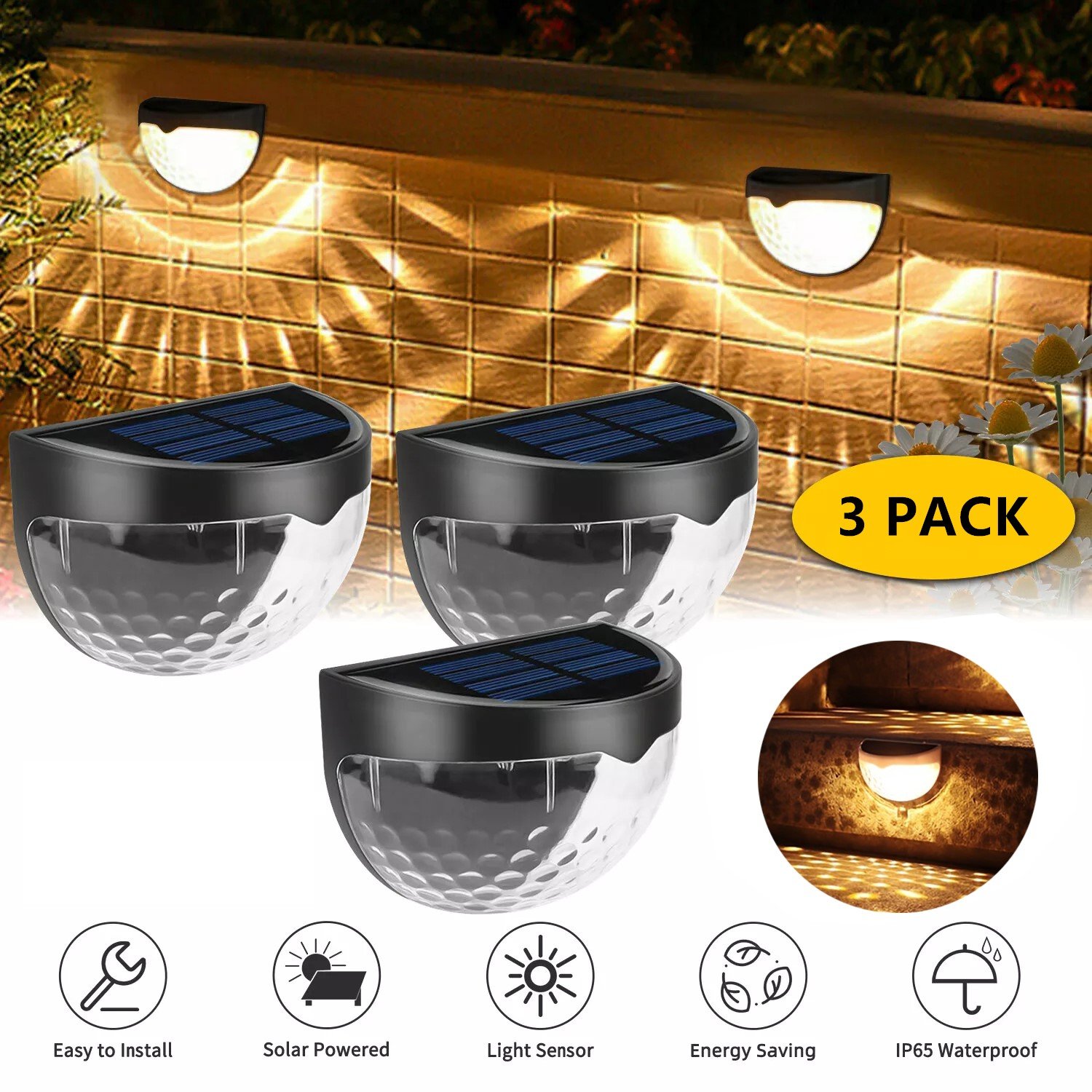 🔥🔥Buy 4 get 3 free shipping-2024 New Solar Fence Deck Garden Light🔥