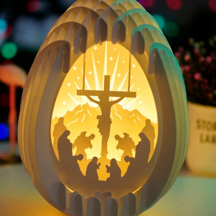 🔥THANKSGIVING DAY SALE - 50% OFF🎄 Birth of Jesus 3D Paper Desk Lamp - Handmade👍