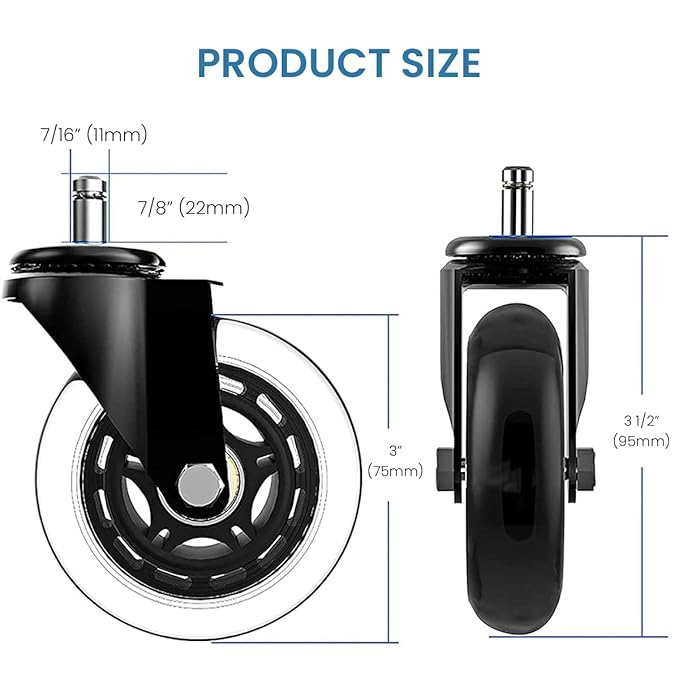 🎁TikTok Last Day Sale - 70% OFF✨3 Inches Silent and Smooth Rolling Casters.