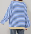 🔥 Women Oversized Striped Color Block Long Sleeve -Buy 2 Free Shipping