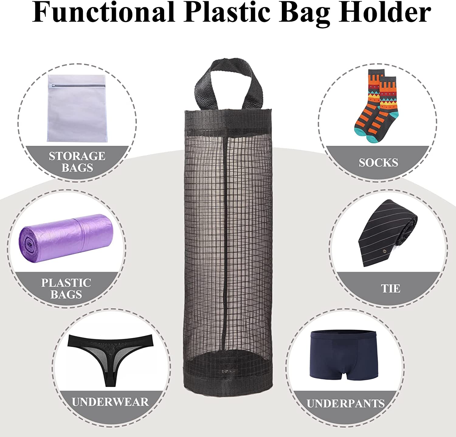 (🔥Last Day Promotion- SAVE 48% OFF)Hanging Plastic Bag Organizer--buy 3 get 2 free（5pcs）