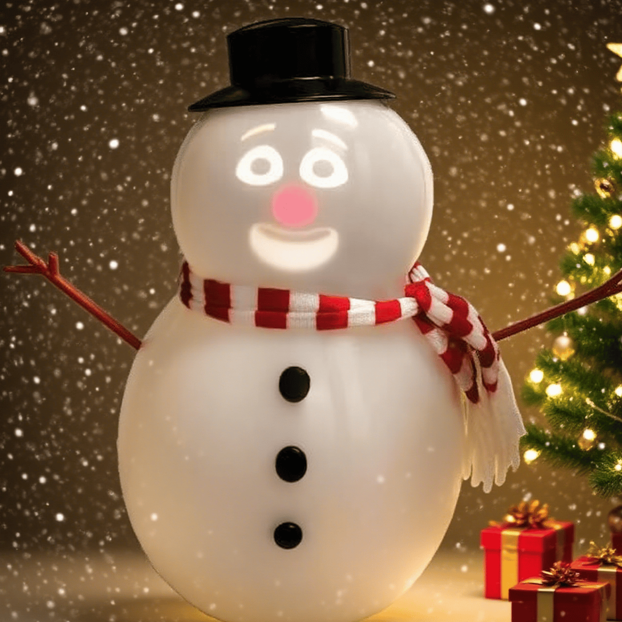 🎁TikTok Last Day Sale - 70% OFF🔥⛄️ Talking Animated Blink Snowman with Built in Projector & Speaker Plug'n Play🎄
