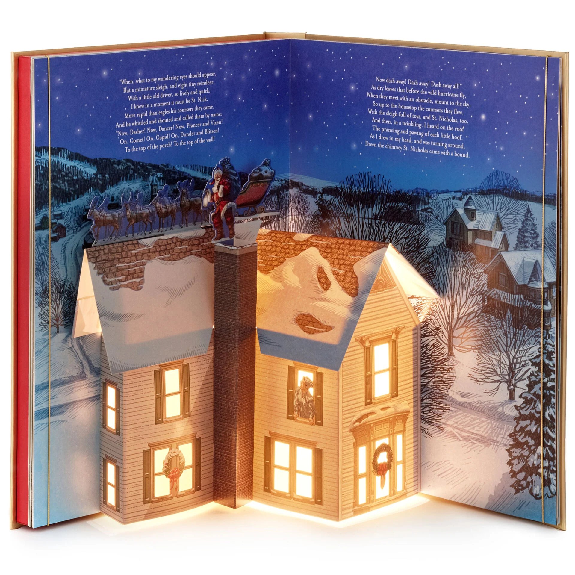 (🌲Early Christmas Sale) The Night Before Christmas Pop-Up Book With Light and Sound 📖