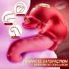3 in 1 Tongue Thrusting Vibrators Dildo with 10 Licking Clitoral & Swing Mode
