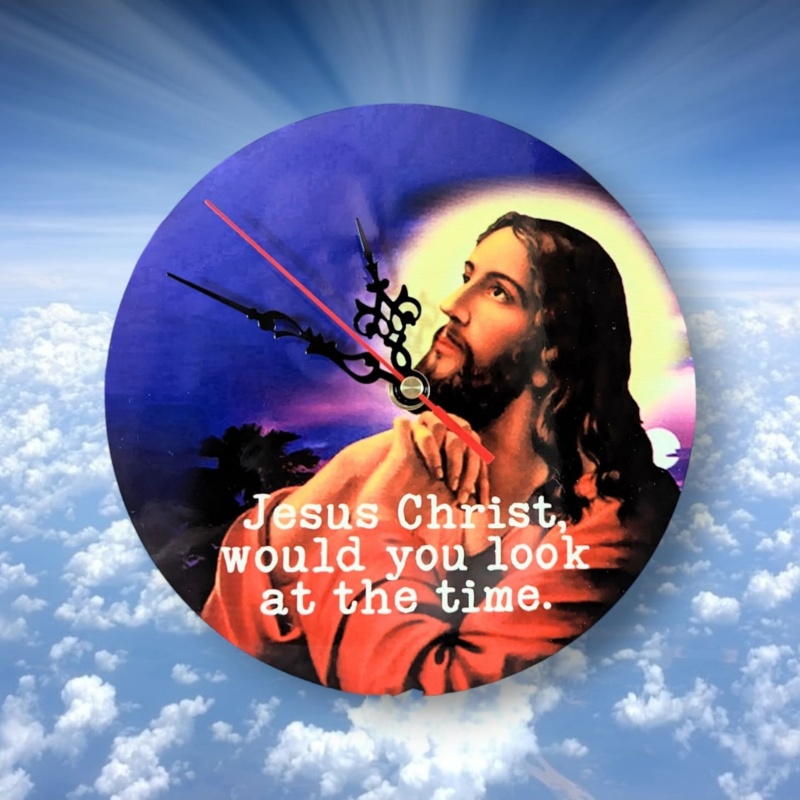 Funny Jesus Christ wall clock