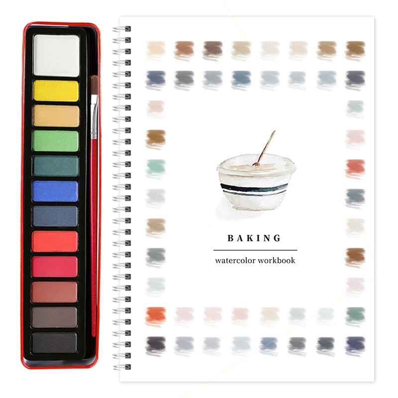 🎁Last Day Promotion 70% OFF💕 Watercolor Workbook🖼️Beginner-Friendly