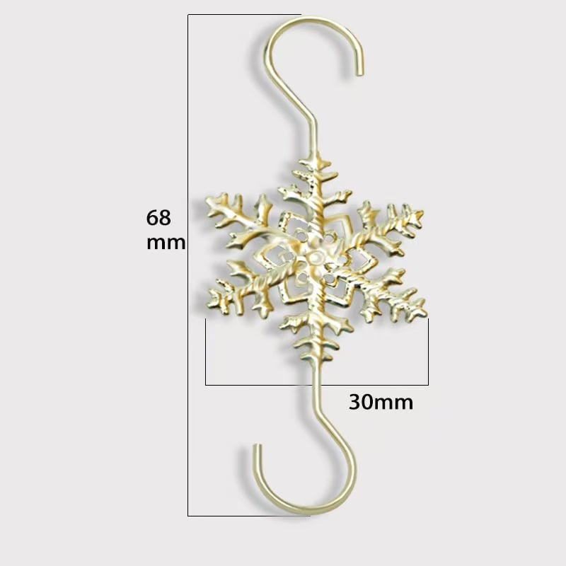 💥LAST DAY SALE 50% OFF💥Christmas S-Hooks with Snowflake(20pcs)