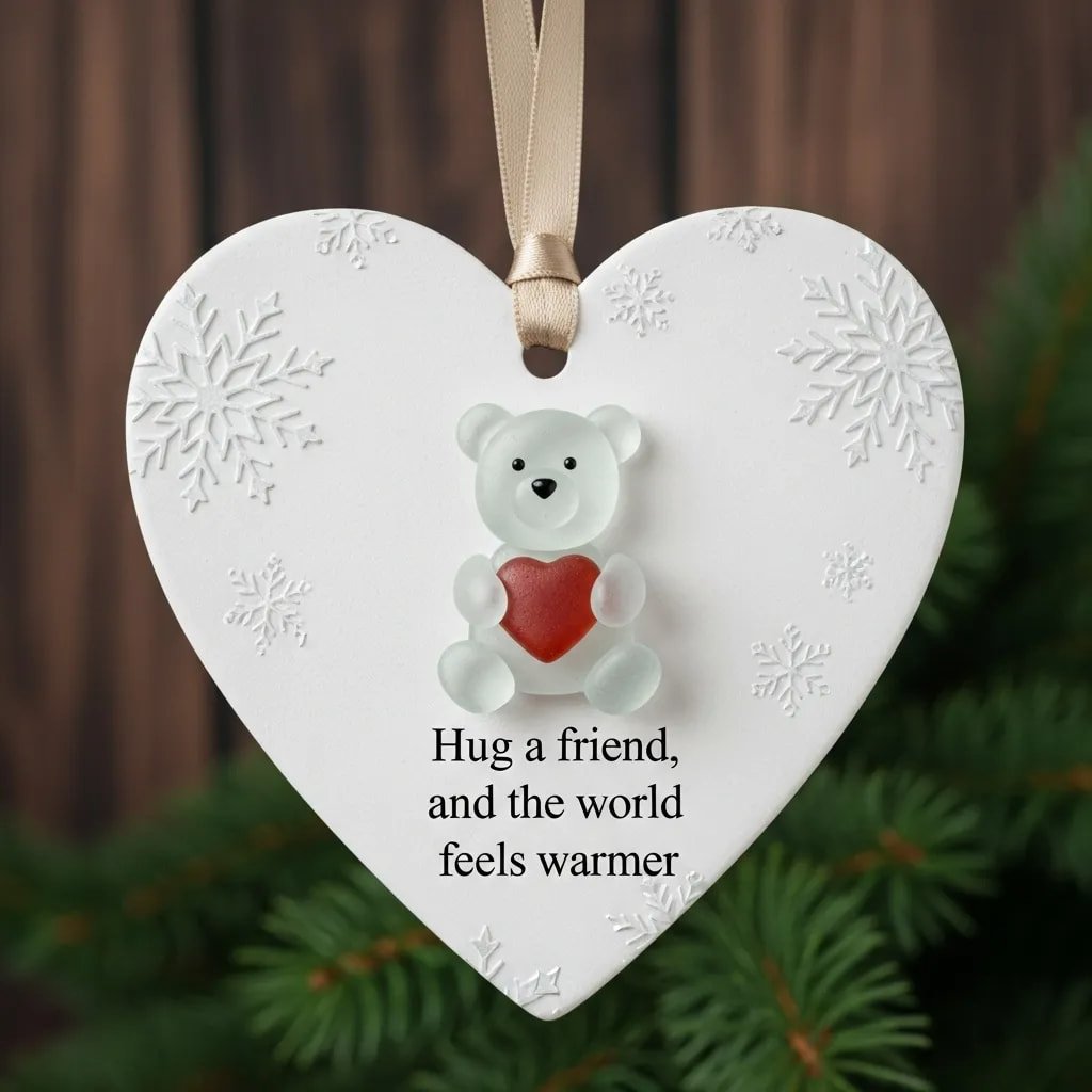 🌊💙Treasures of the Sea, Symbols of Friendship – ❤️ Sea Glass Heart Ornaments✨