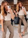 (🔥Last Day Promotion 50% OFF)Tummy Control Twill Cropped Wide Leg Pant-Free Shipping