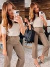 (🔥Last Day Promotion 50% OFF) Tummy Control Twill Cropped Wide Leg Pant - Free Shipping