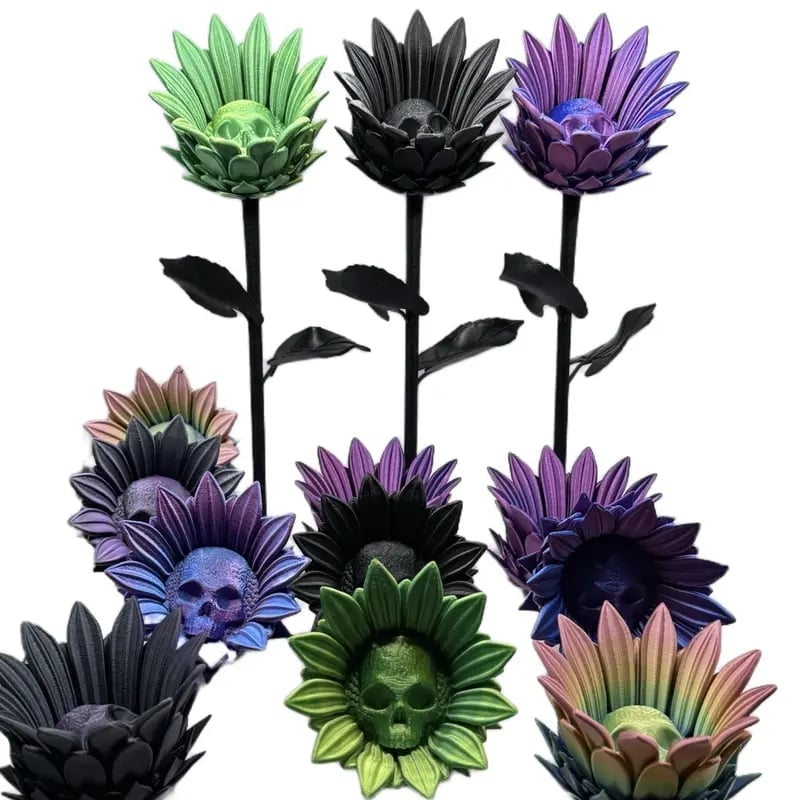 🎁TikTok Last Day Sale - 70% OFF💀Forbidden Sunflower🌻 – Gothic Skull Bloom Decor