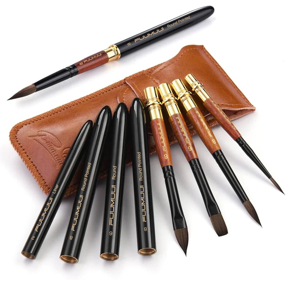 ⏰LAST DAY SALE 50% OFF💥Squirrel Hair Travel Watercolor Brushes Set⚡Buy 2 Free Shipping