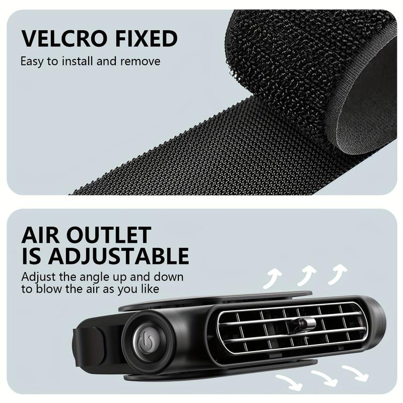 🎁TikTok Last Day Sale - 70% OFF🎉Car Seat Fan USB Plug-in Dual Turbo High Wind Power Car Interior Rear Pillow Car Fan
