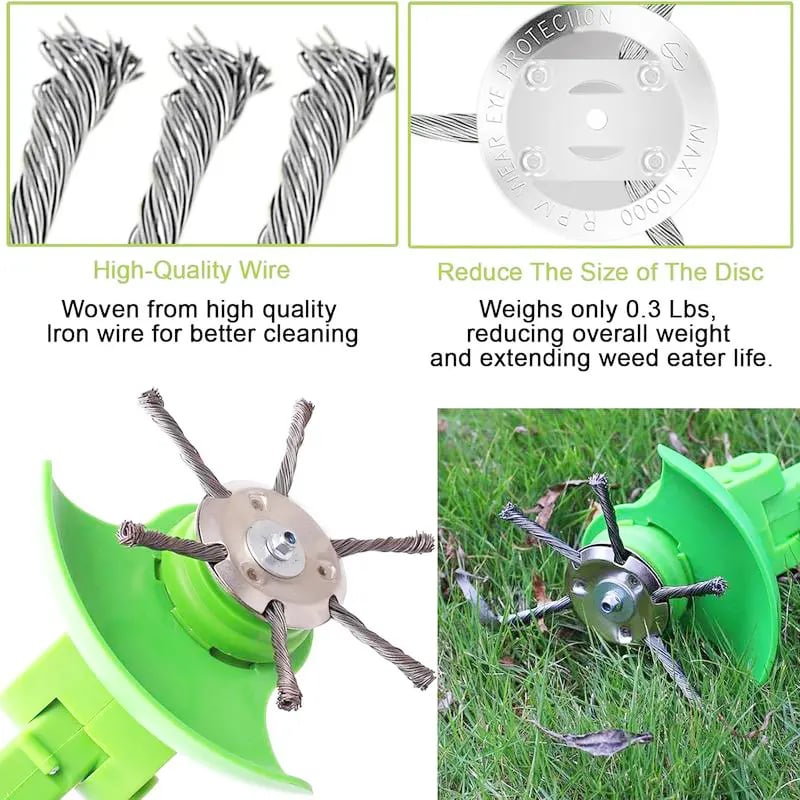 Last Day 50% OFF🔥Universal Steel Wire Trimmer Head Replacement-Heavy-Duty Weed Brush Cutter