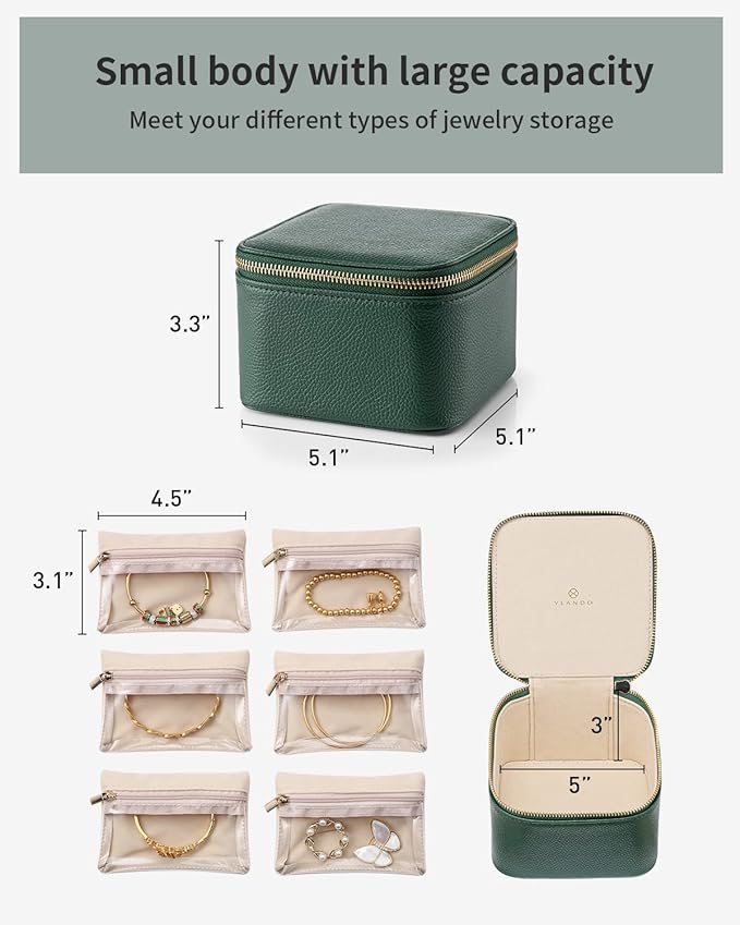 🔥 Leather Jewelry Boxes for Travel- Buy 2 Free Shipping