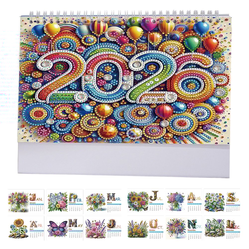 🔥Last Day Promotion 50% OFF🔥2026 DIY Special Shape Desktop Diamond Standing Calendar