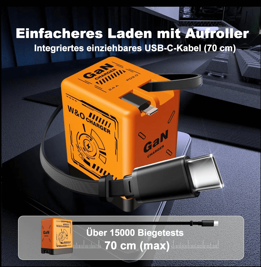 🔥Letzter Tag 50% RABATT-2-in-1 GaN kompatibel mit 120W Schnellladegerät