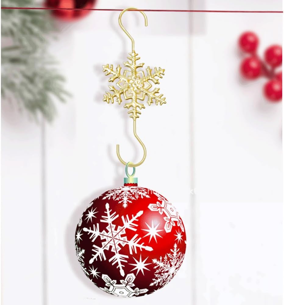 💥LAST DAY SALE 50% OFF💥Christmas S-Hooks with Snowflake(20pcs)