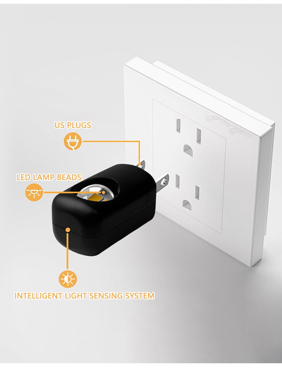 🎄TikTok Christmas Sale -70% OFF🔥LED Wall Socket Night Light