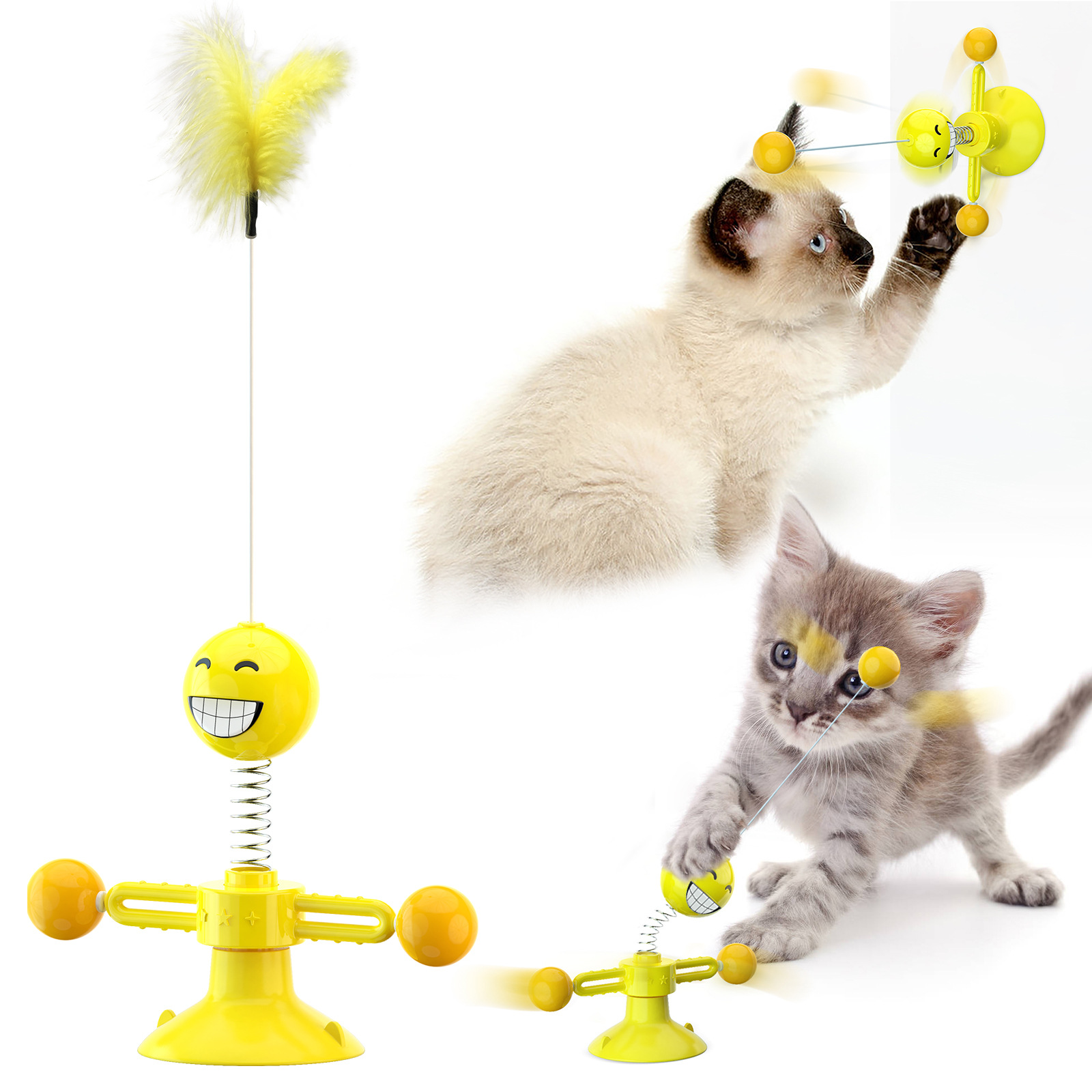 🎁 Best Gift For Cats 🎁 50% OFF Spring Human Turn Cat Toy, Buy 2 Free Shipping