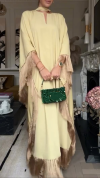 Women's V-neck Splicing Tassel Temperament Dress