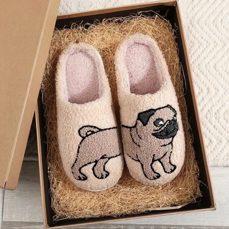 Pug Lover's Cozy Slippers 🐾
