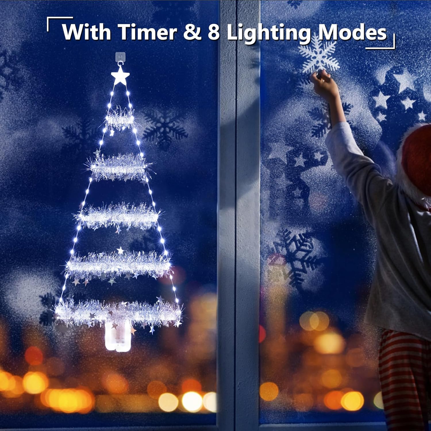 🎄TikTok Christmas Sale - 70% OFF✨LED Ladder Lights with Climbing Santa Claus