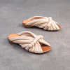 Peep Toe Handmade Leather Slippers