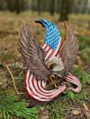 🔥Handcrafted Wooden American Flag with Bald Eagle