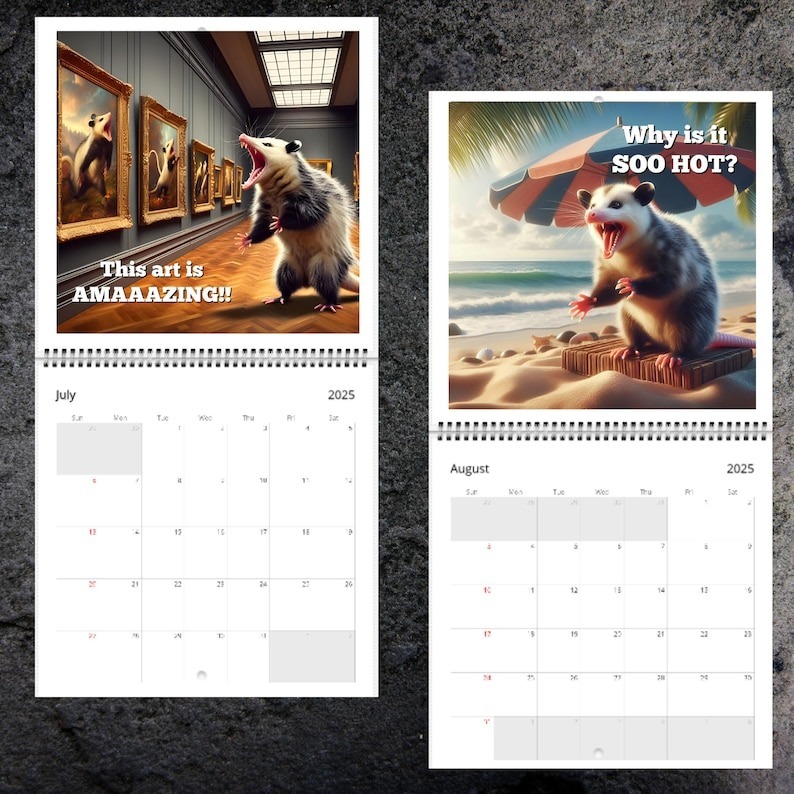 📅2025 Screaming Possum Calendar