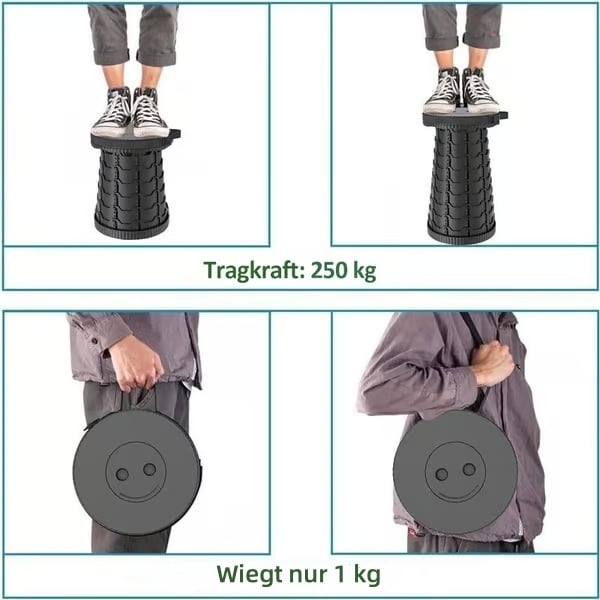 🔥Robusten, zusammenklappbaren, tragbaren Hocker