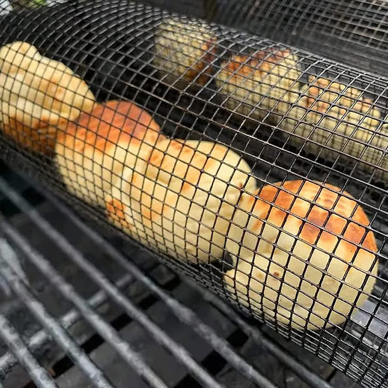(🌲Early Christmas Sale- 49% OFF) Rolling Grilling Basket - 🔥BUY 3 GET EXTRA 20% OFF