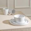 Stone Lain Coupe Dinnerware Set, Service For 4, Black Matte