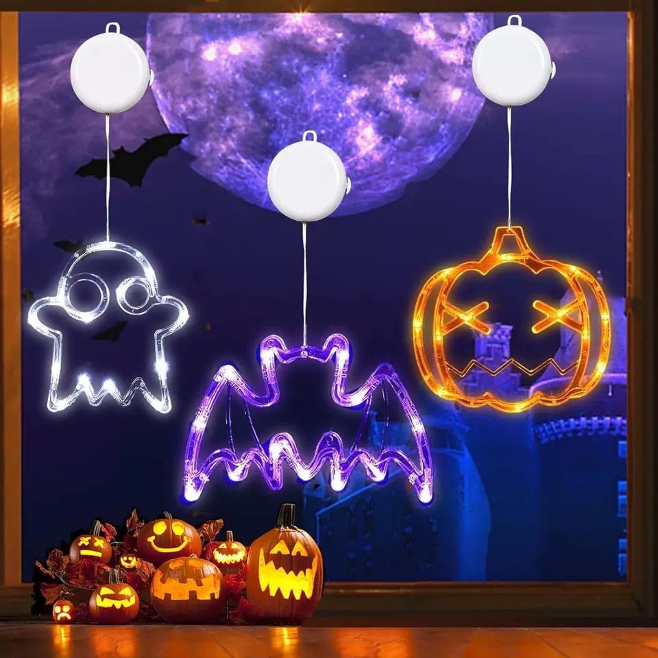 🎃2025 NEU Halloween👻Fensterleuchten mit Saugnapf